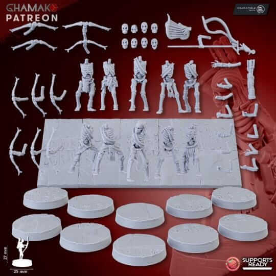 Sand Skeleton Troops Kings of the Lost Tombs - Miniatures by Ghamak