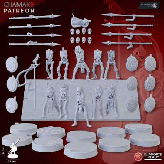 Sand Skeleton Troops Kings of the Lost Tombs - Miniatures by Ghamak