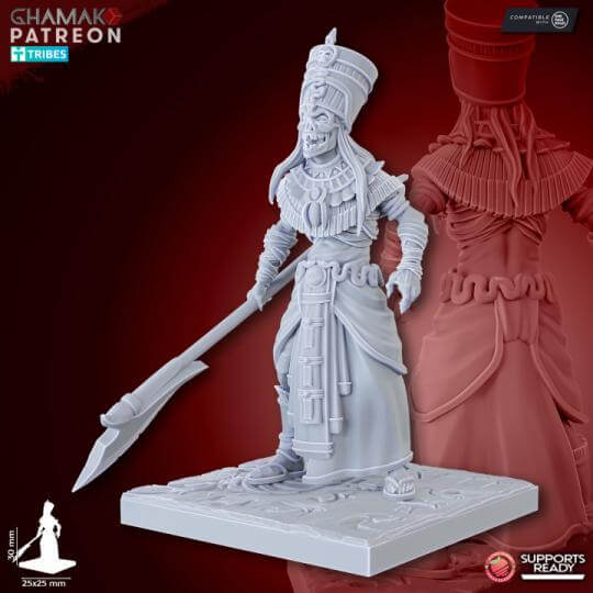God Prince - Mummy Lord - Kings of the Lost Tombs - Miniatures by Ghamak