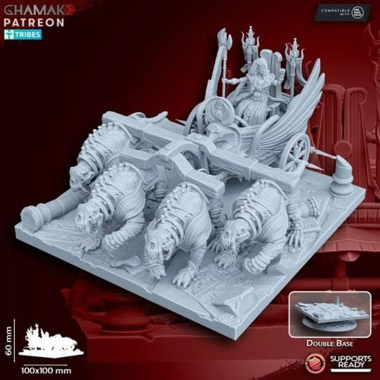 God King on Chariot Kings of the lost Tomb - Miniatures by Ghamak