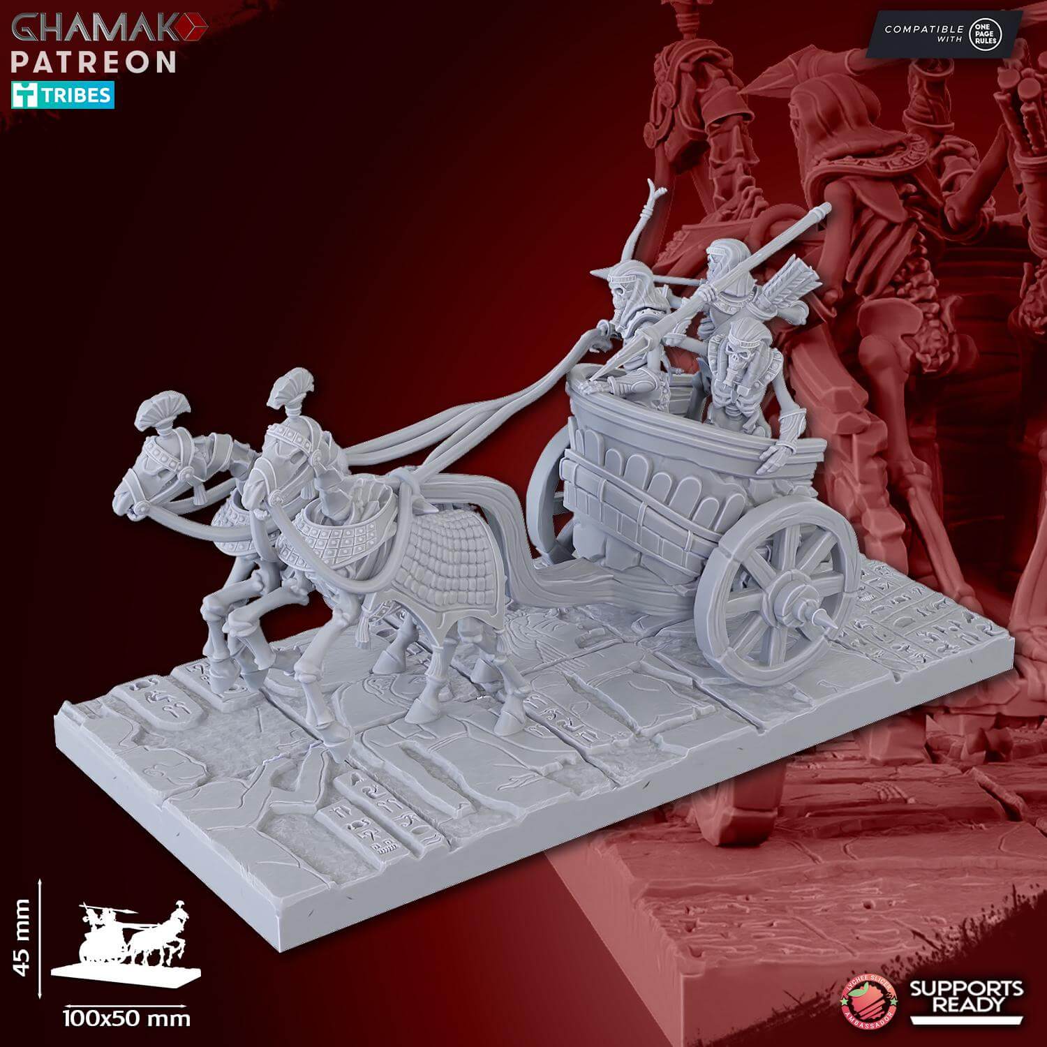 Sand Skeleton Chariots Kings of the Lost Tombs - Miniatures by Ghamak