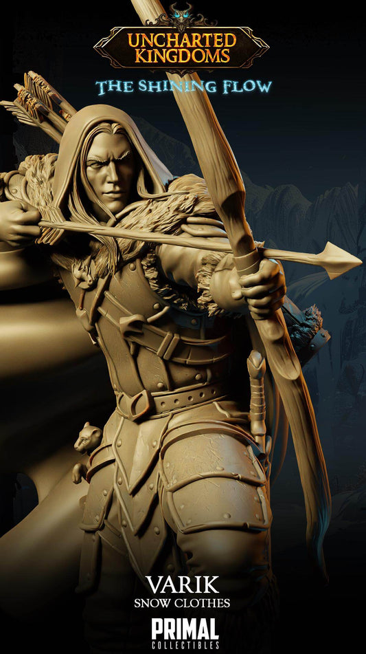 Varik Dun'Ate Dark Elf - Uncharted Kingdoms 3D Printed Resin RPG/Tabletop/Boardgames Miniature Primal Collectibles