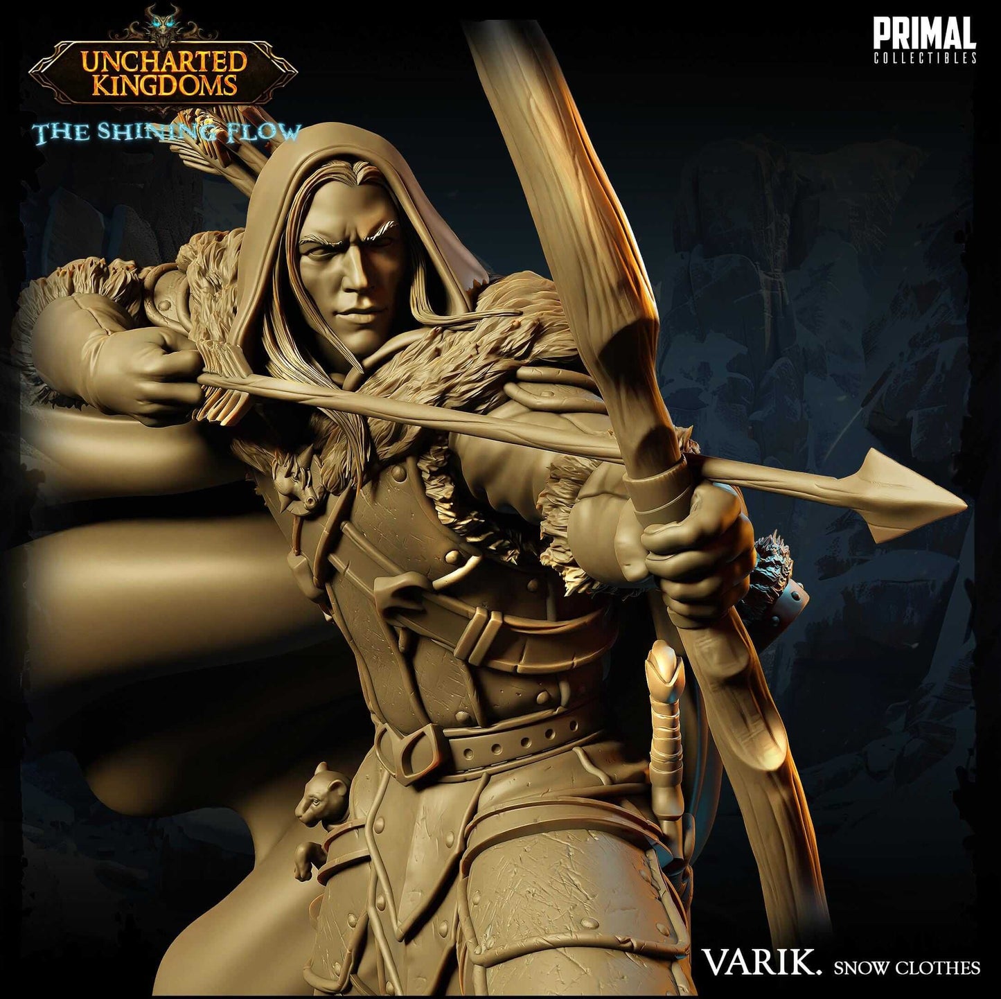 Varik Dun'Ate Dark Elf - Uncharted Kingdoms 3D Printed Resin RPG/Tabletop/Boardgames Miniature Primal Collectibles
