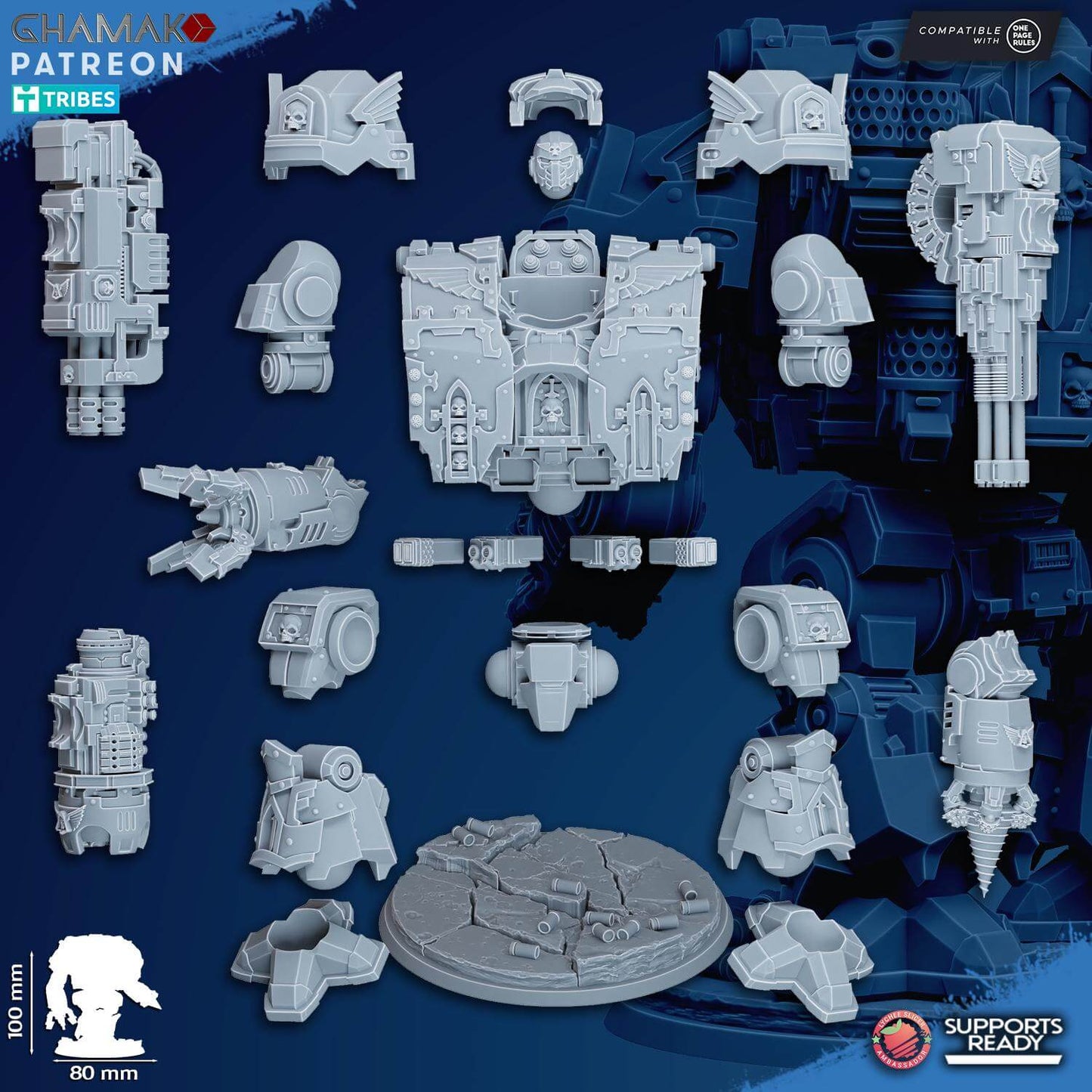 Venerable War-Hulk - Grimdark Void Marines Ghamak Miniatures