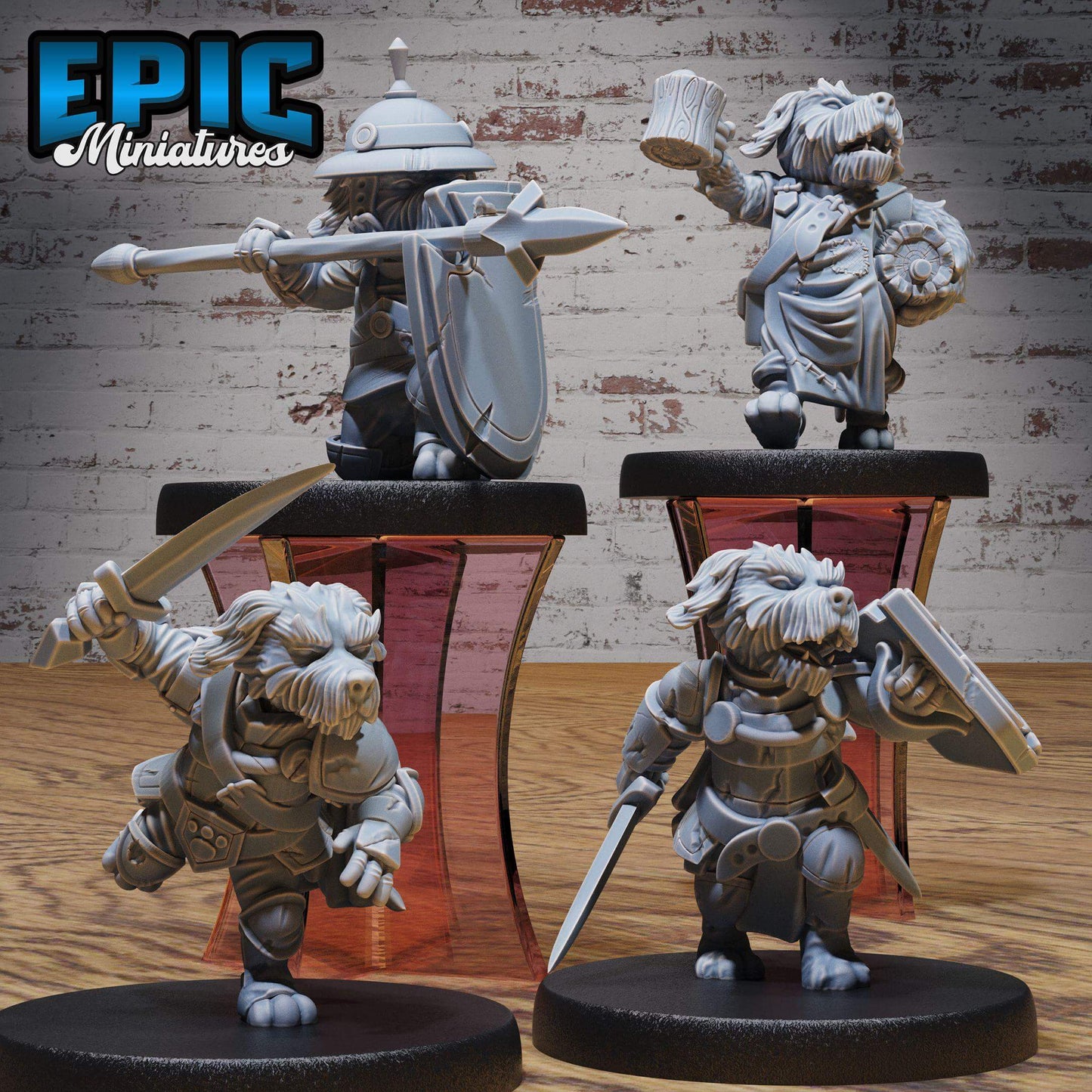 Dog Folk Tribe - Epic Miniatures - Dungeons and Dragons
