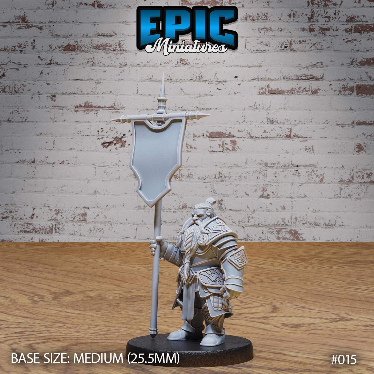 Dwarf Warrior Banner Bearer - D&D Epic Miniatures   and Dragons