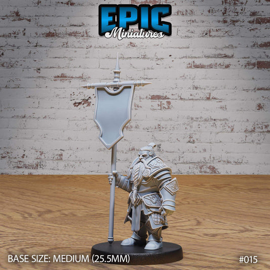 Dwarf Warrior Banner Bearer - D&D Epic Miniatures   and Dragons