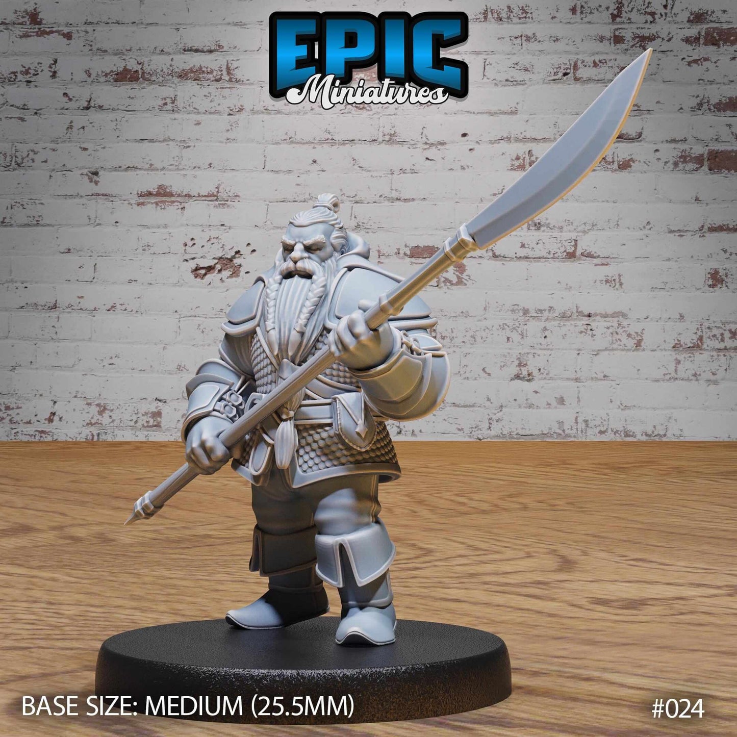 Dwarf Warrior with Glaive - D&D Epic Miniatures   and Dragons