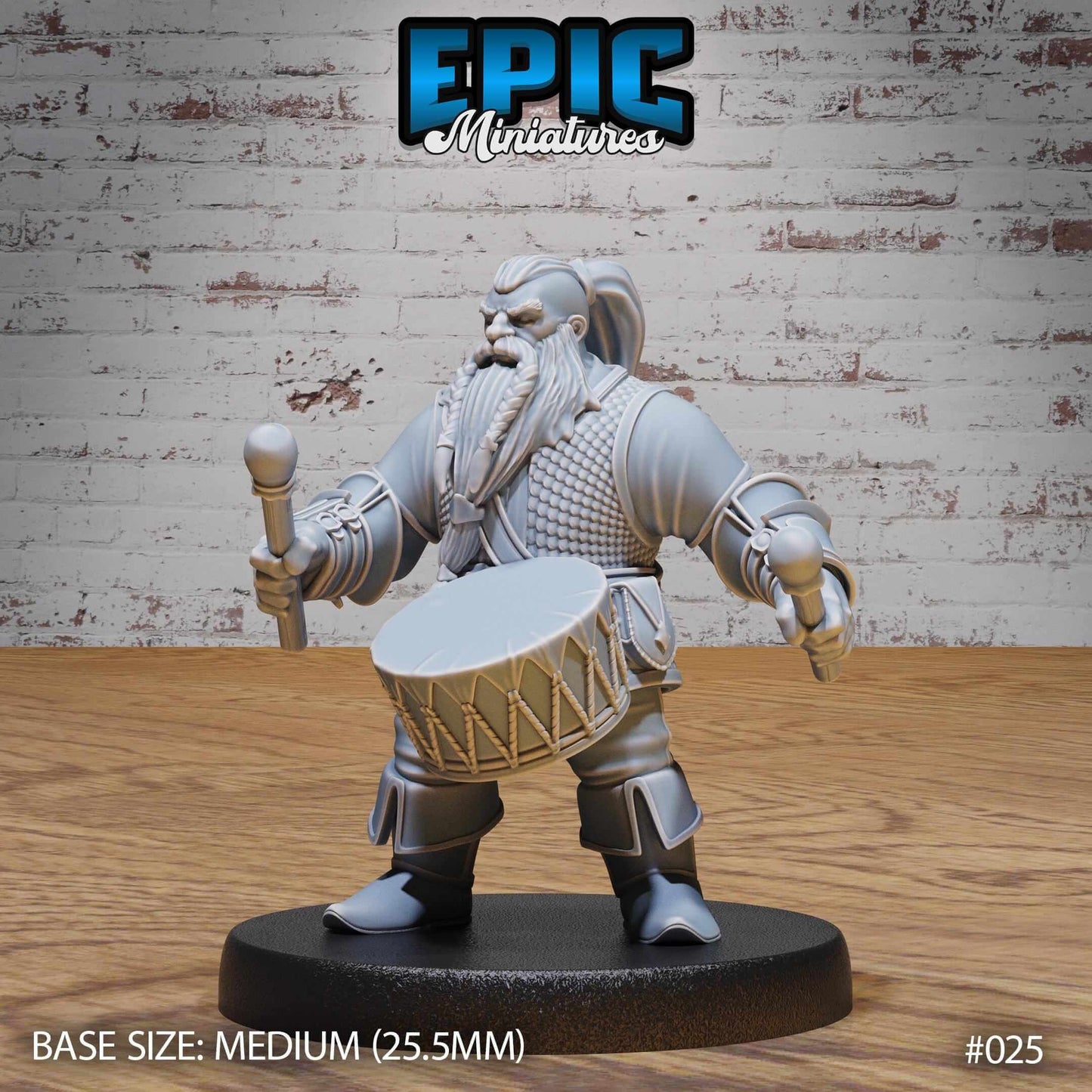 Dwarf Drummer - Epic Miniatures - Dungeons and Dragons