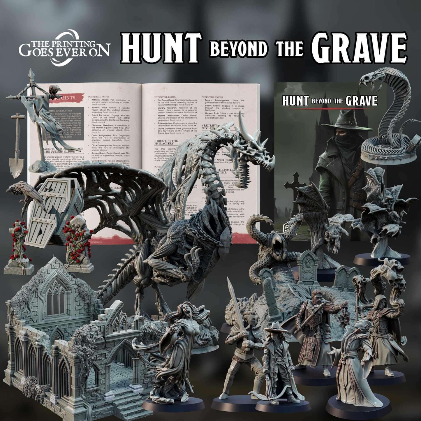 Bone Naga - Hunt Beyond the Grave - The Printing Goes Ever On