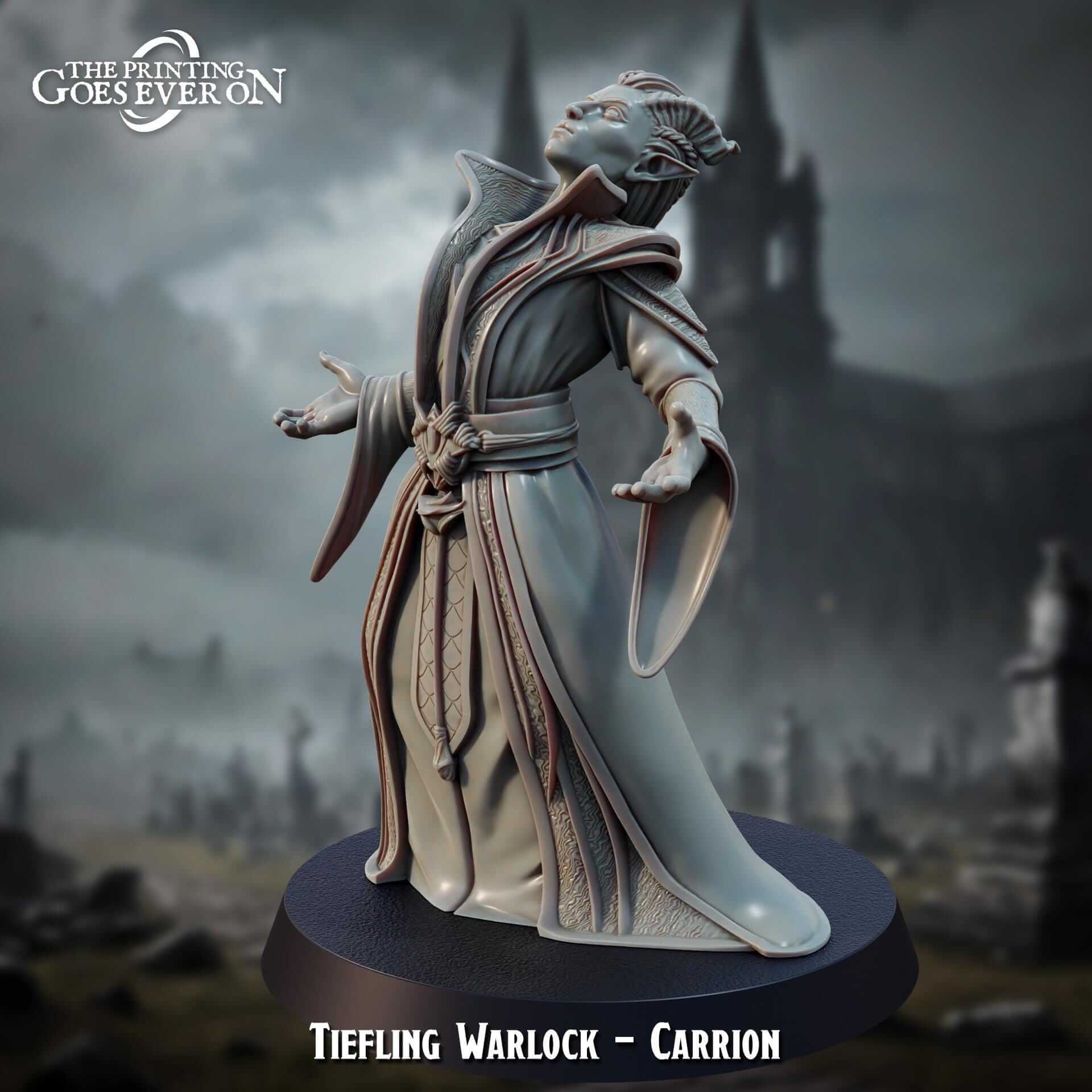 Carrion Tiefling Warlock - Hunt Beyond the Grave - The Printing Goes Ever On