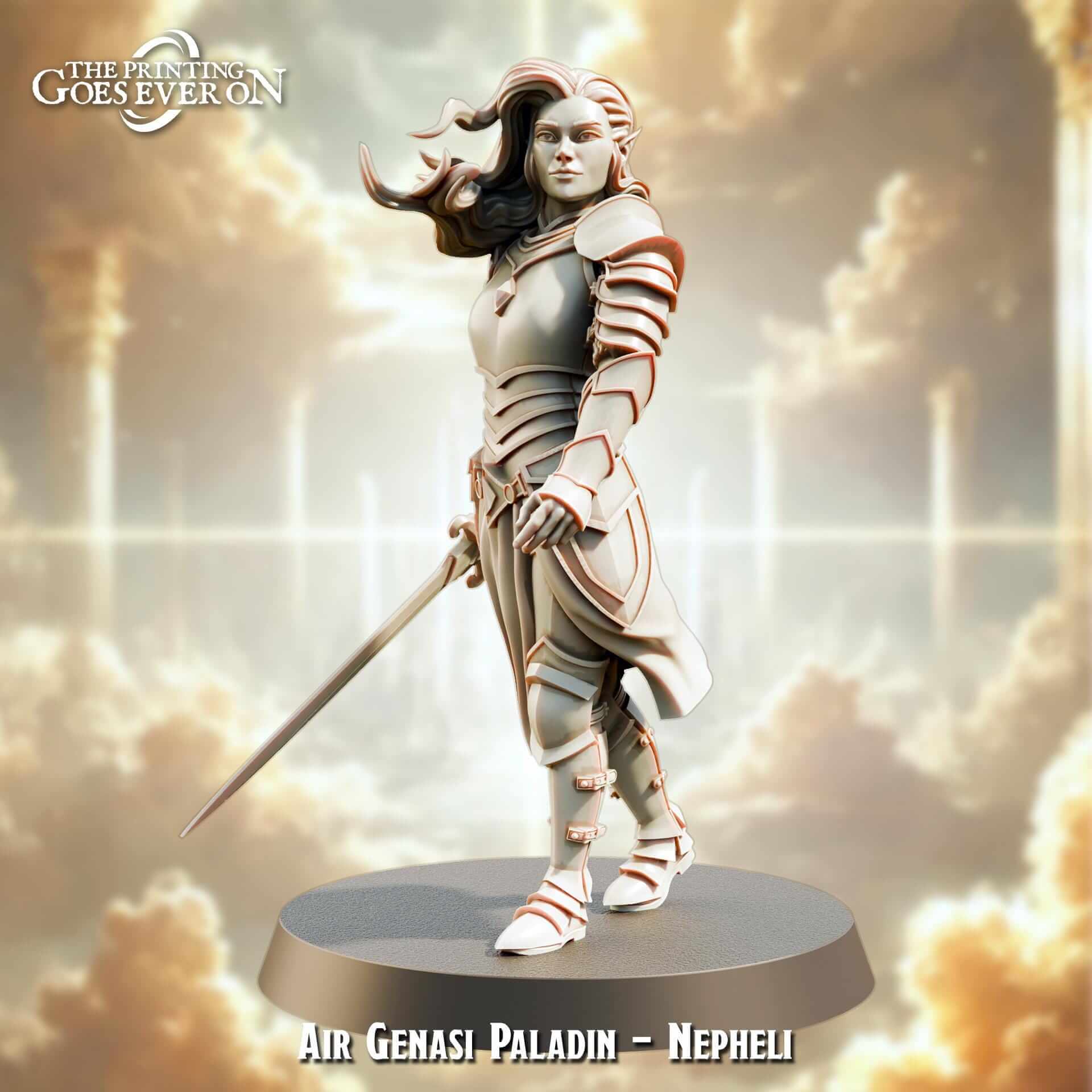 Nepheli Air Genasi Paladin - Rift Riders - The Printing Goes Ever On