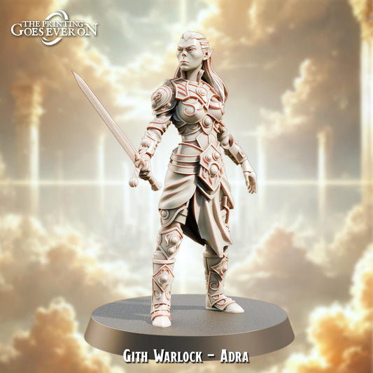 Adra Gith Warlock - Rift Riders - The Printing Goes Ever On