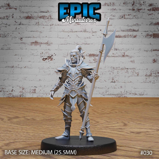 Dark Elf - Drow - with Halberd - D&D Epic Miniatures   and Dragons