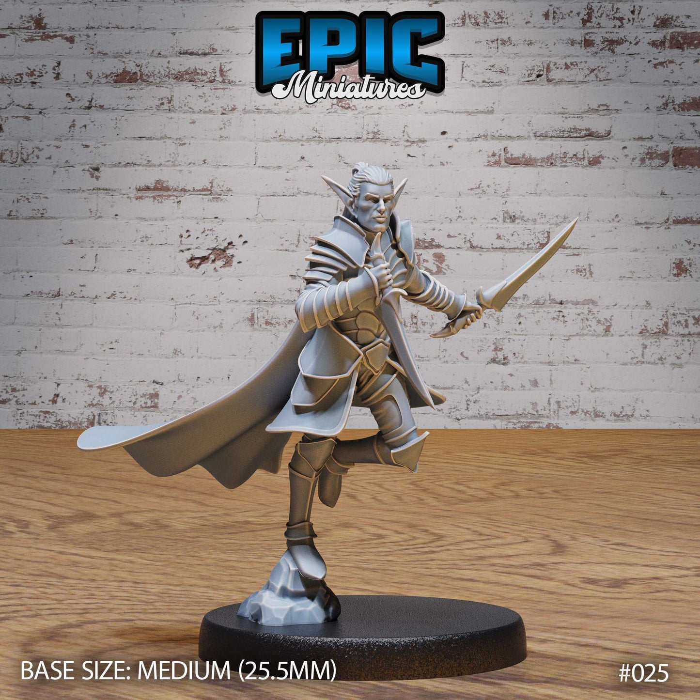 Dark Elf - Drow - with Daggers - D&D Epic Miniatures   and Dragons