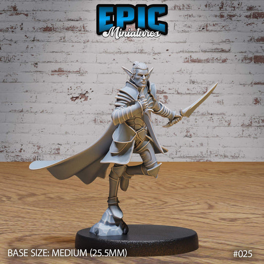 Dark Elf - Drow - with Daggers - D&D Epic Miniatures   and Dragons