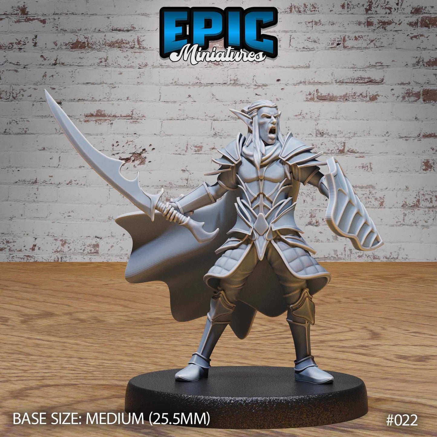 Dark Elf - Drow - Knight - D&D Epic Miniatures   and Dragons