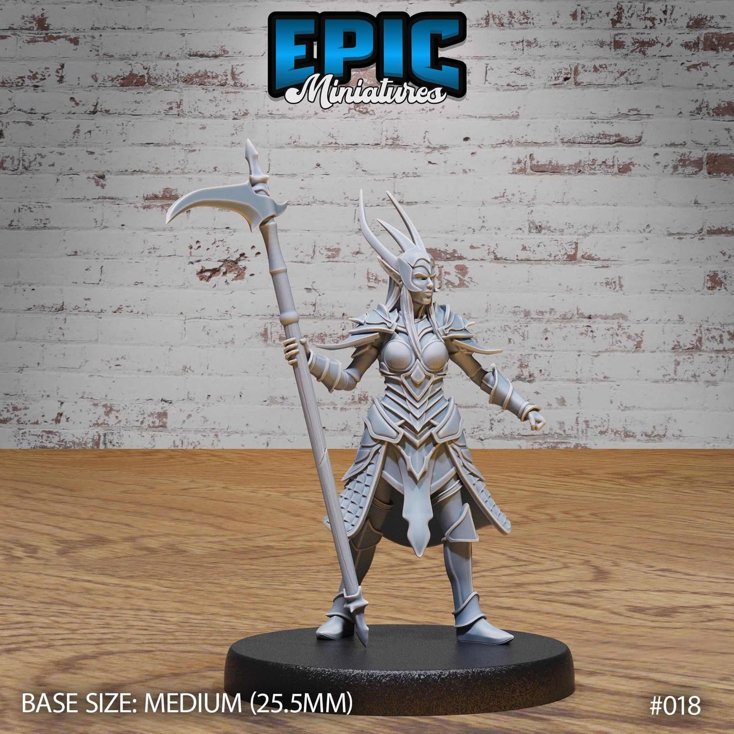 Dark Elf - Drow - with Scythe - D&D Epic Miniatures   and Dragons