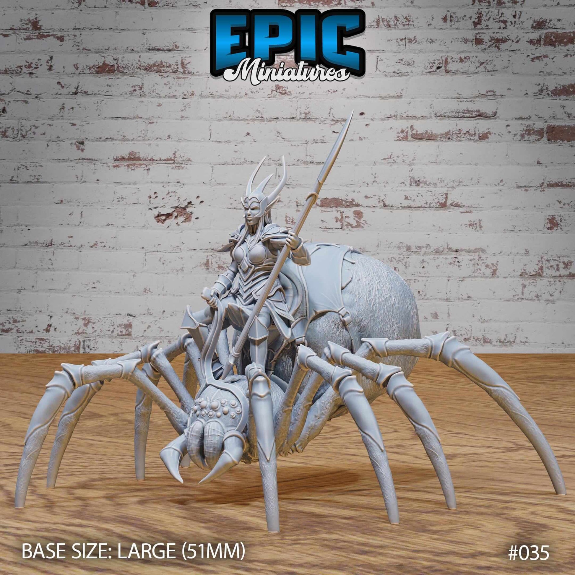 Dark Elf - Drow - Spider Rider - D&D Epic Miniatures   and Dragons