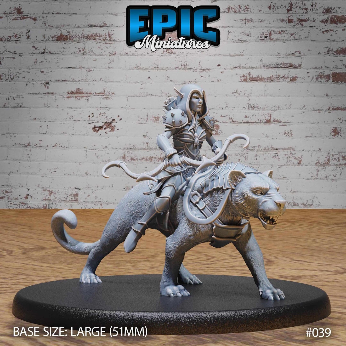 Dark Elf - Drow - Panther Rider- D&D Epic Miniatures   and Dragons