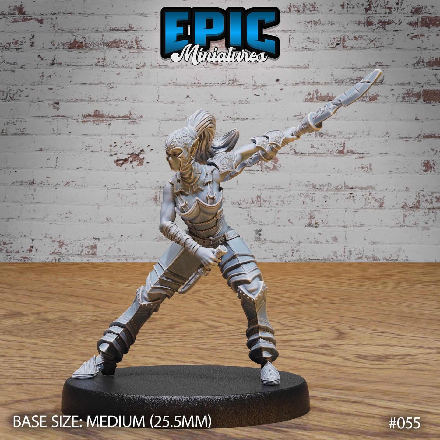 Dark Elf - Drow - Female Gladiator - D&D Epic Miniatures   and Dragons