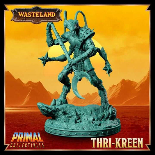 Thri-Keen with spear Wasteland 3D Printed Resin RPG/Tabletop/Boardgames Miniature Primal Collectibles