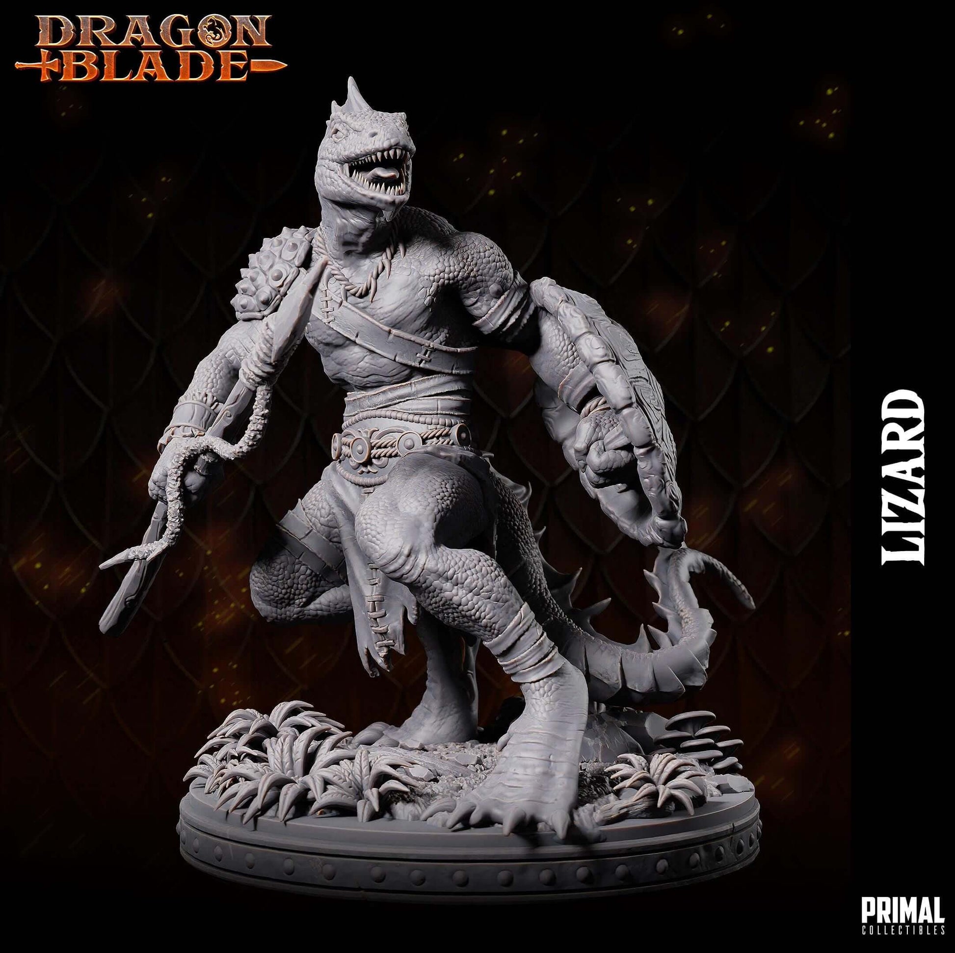 Lizardmen lance and shield - Dragonblade - Masters of Dungeons - Primal Collectibles
