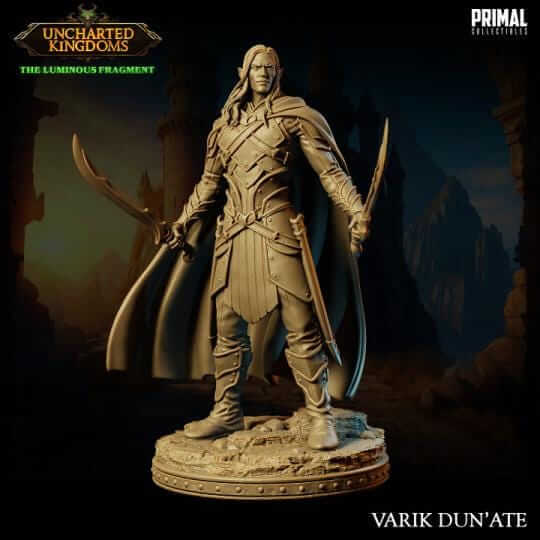 Varik Dun'Ate Dark Elf Summer Clothing- Uncharted Kingdoms 3D Printed Resin RPG/Tabletop/Boardgames Miniature Primal Collectibles