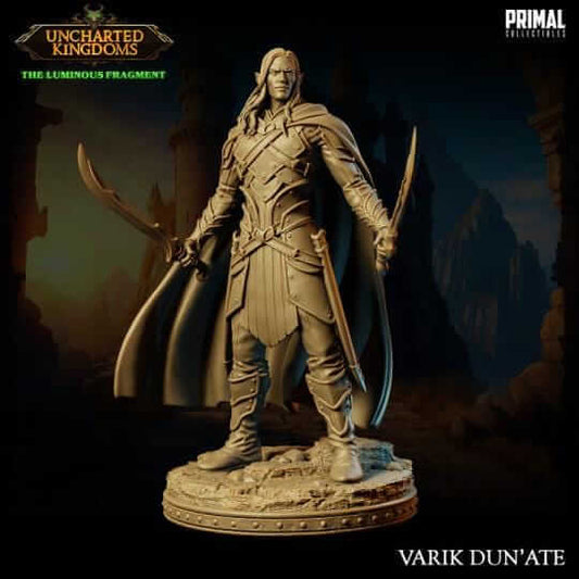 Varik Dun'Ate Dark Elf Summer Clothing- Uncharted Kingdoms 3D Printed Resin RPG/Tabletop/Boardgames Miniature Primal Collectibles