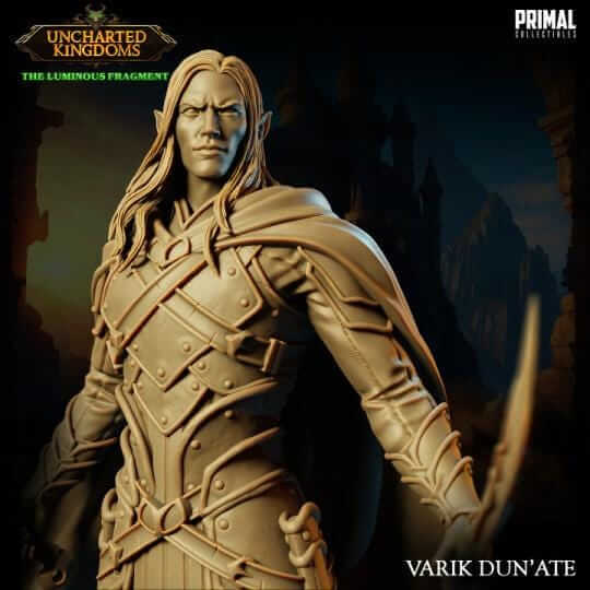 Varik Dun'Ate Dark Elf Summer Clothing- Uncharted Kingdoms 3D Printed Resin RPG/Tabletop/Boardgames Miniature Primal Collectibles