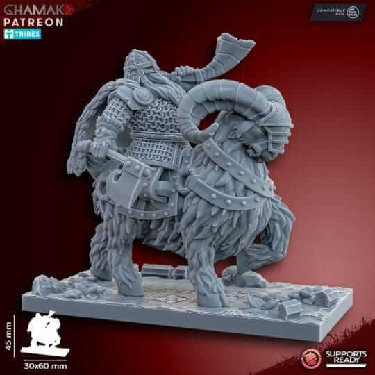 Dwarf Goat Riders - Miniatures by Ghamak