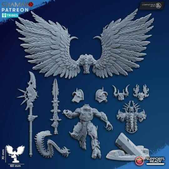 Demonic Possessed Warlock - Grimdark Void Marine -Ghamak Miniatures