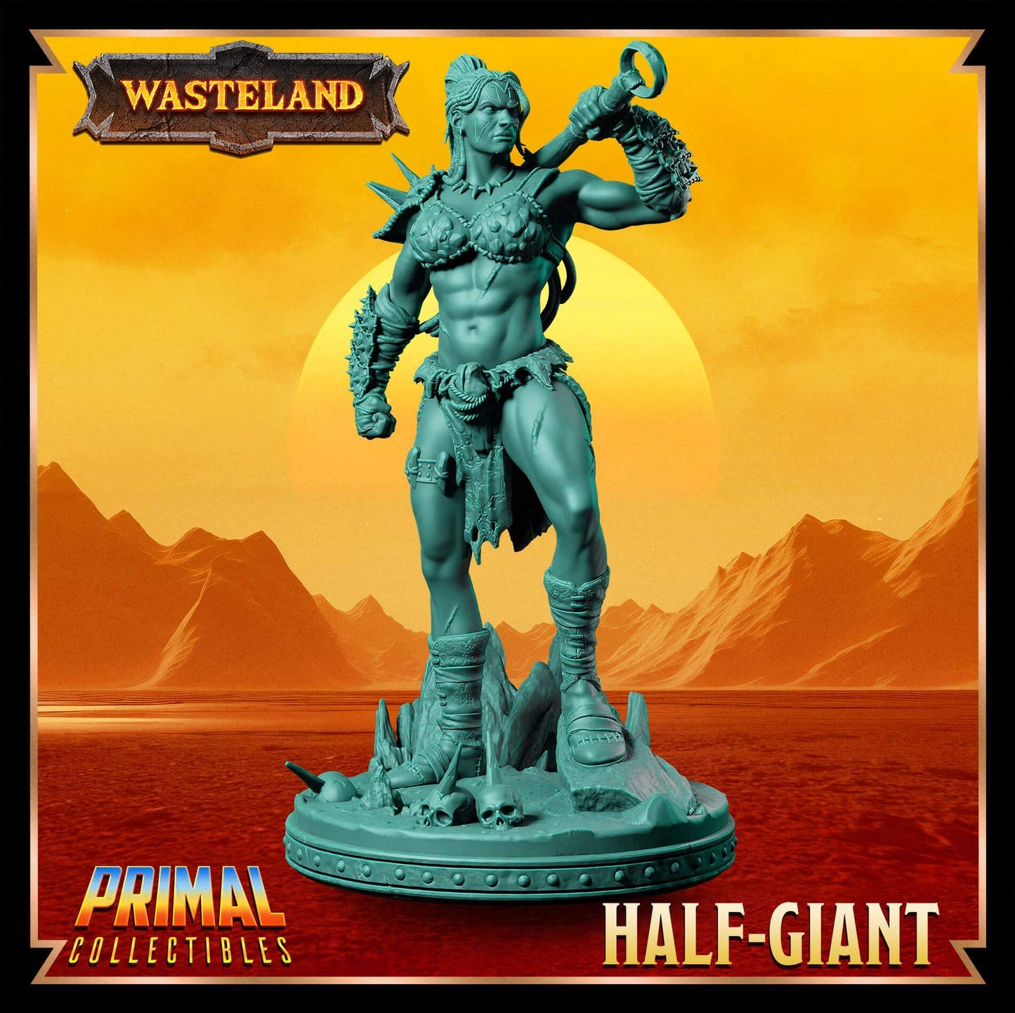 Female Half Giant - Wasteland 3D Printed Resin RPG/Tabletop/Boardgames Miniature Primal Collectibles