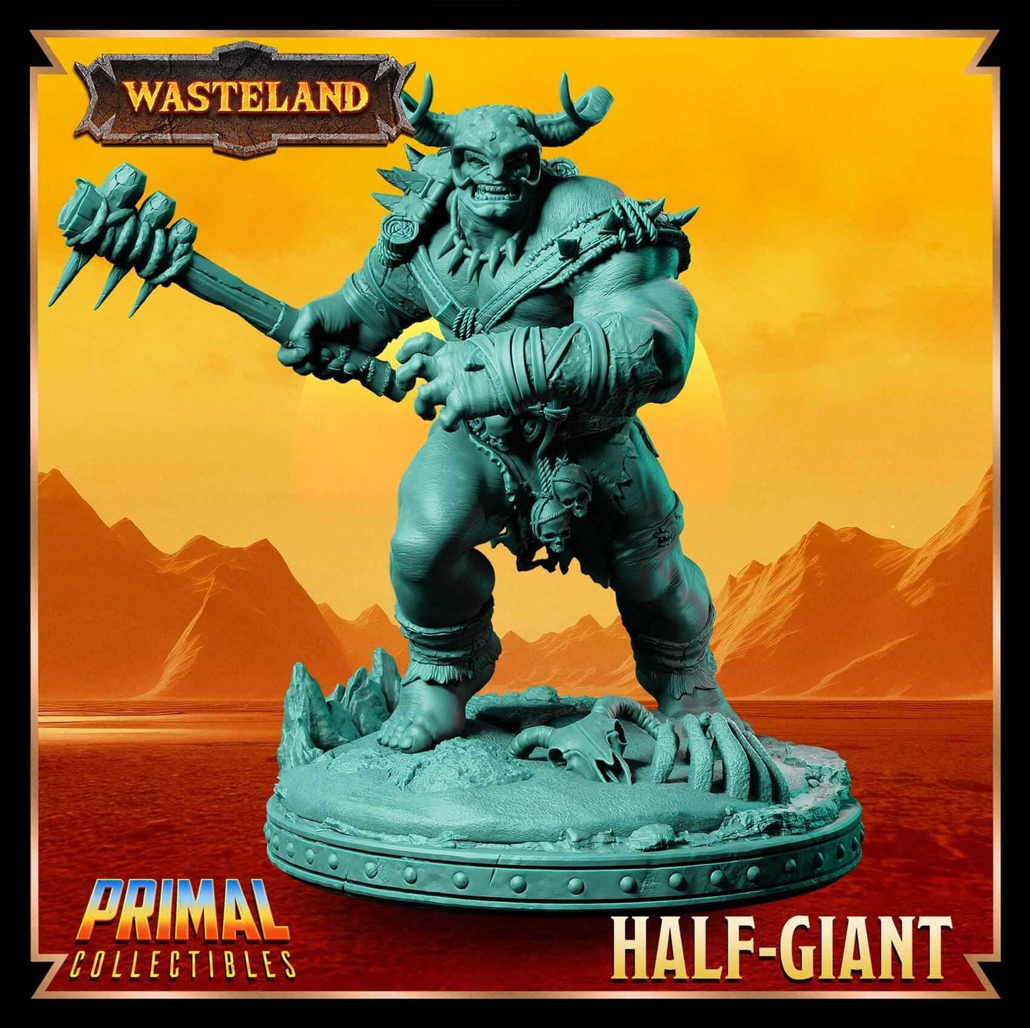 Male Half Giant - Wasteland 3D Printed Resin RPG/Tabletop/Boardgames Miniature Primal Collectibles