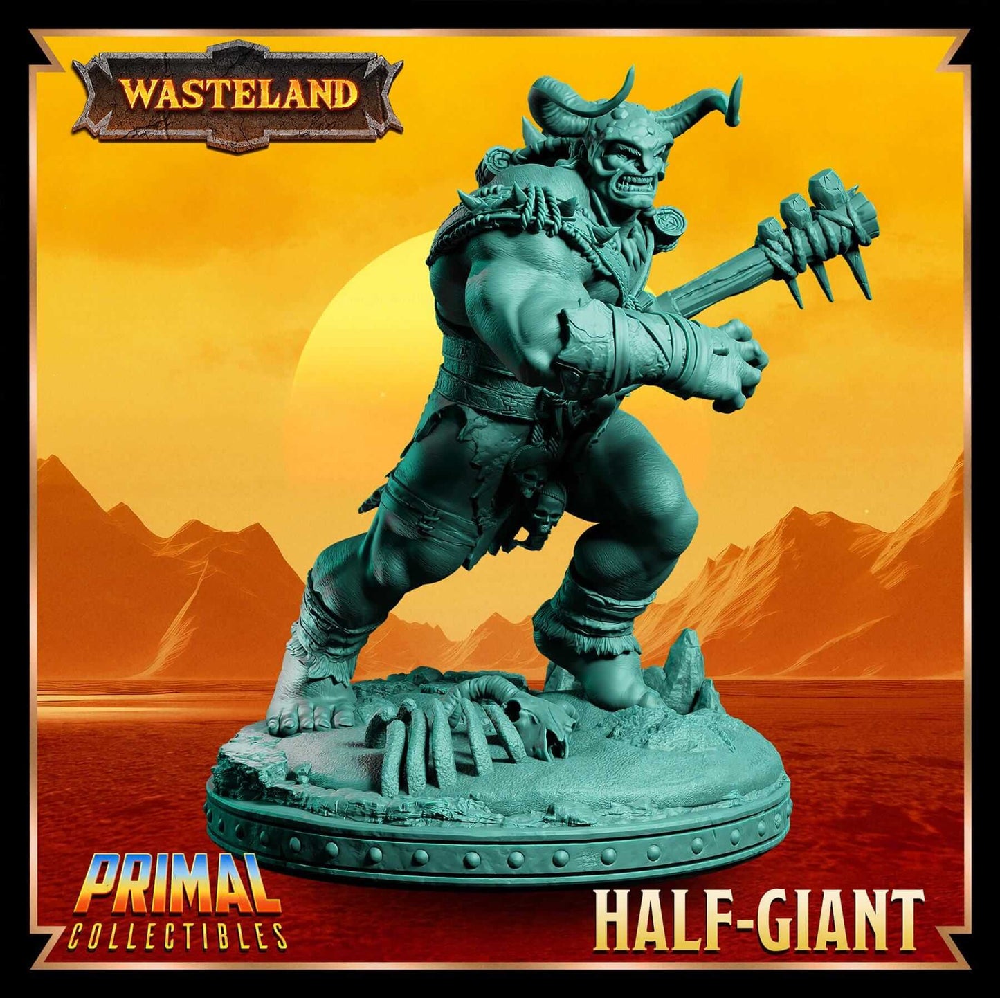 Male Half Giant - Wasteland 3D Printed Resin RPG/Tabletop/Boardgames Miniature Primal Collectibles