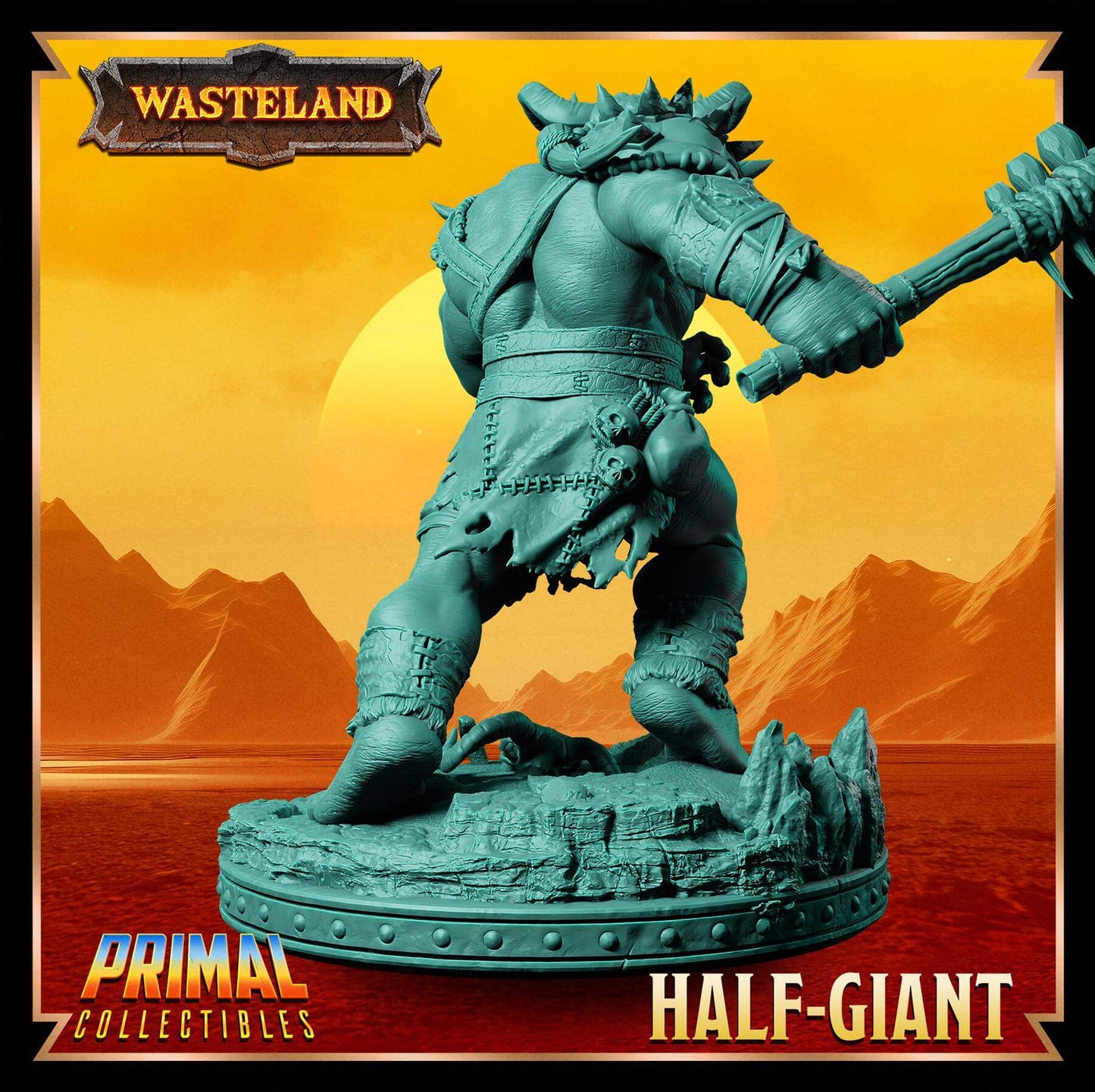 Male Half Giant - Wasteland 3D Printed Resin RPG/Tabletop/Boardgames Miniature Primal Collectibles