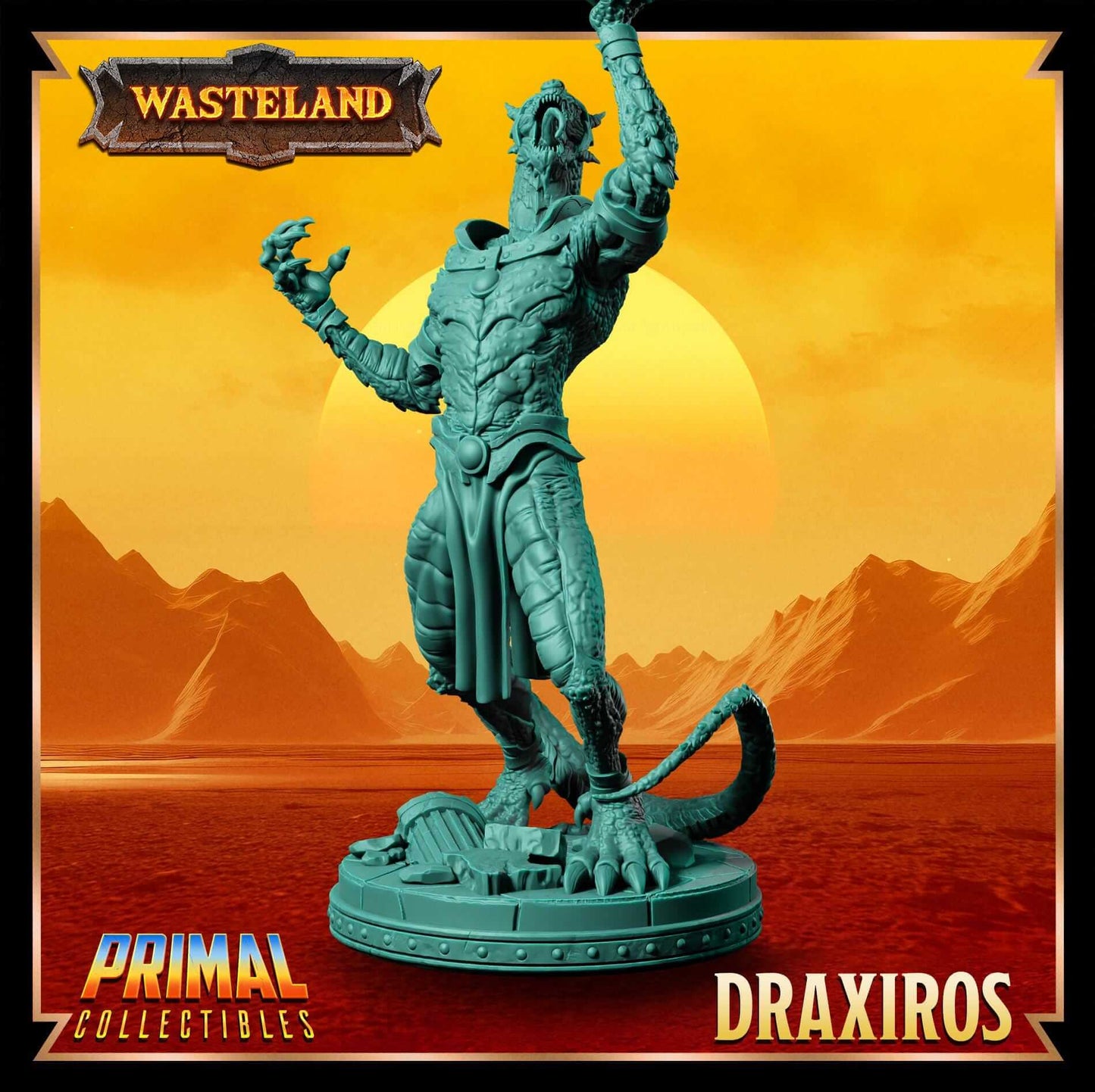 Draxiros Sorcerer King - Wasteland 3D Printed Resin RPG/Tabletop/Boardgames Miniature Primal Collectibles