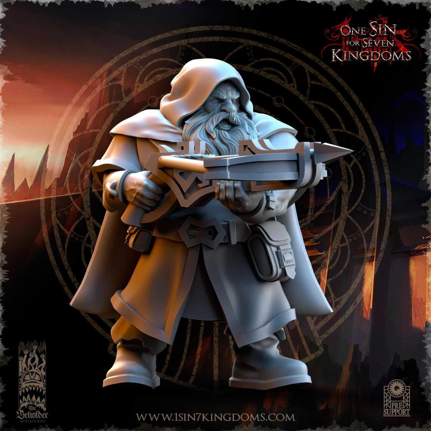 Dwarf Crossbowman - Dwarf Kingdoms - One Sin for Seven Kingdoms - Beholder Miniatures