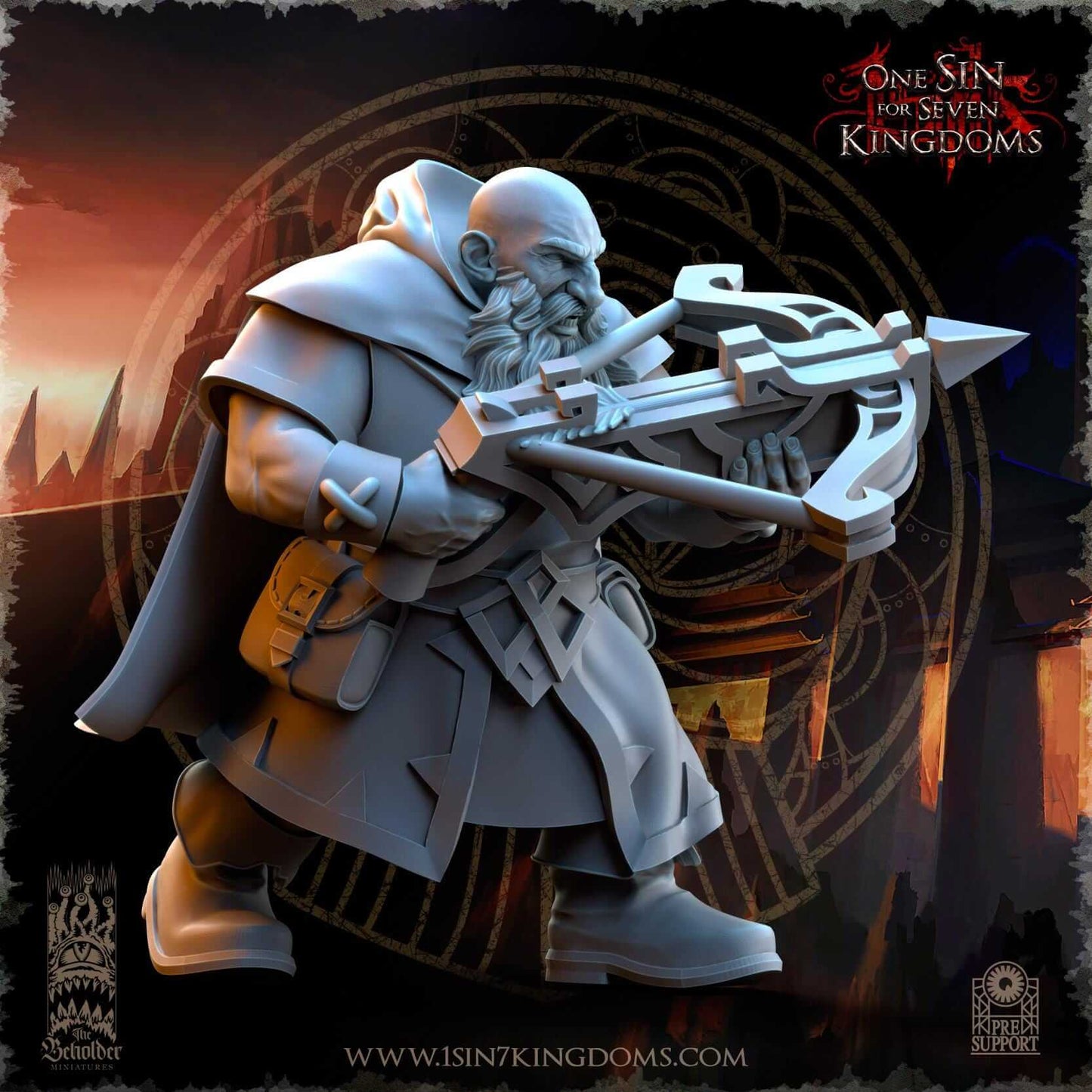 Dwarf Crossbowman - Dwarf Kingdoms - One Sin for Seven Kingdoms - Beholder Miniatures