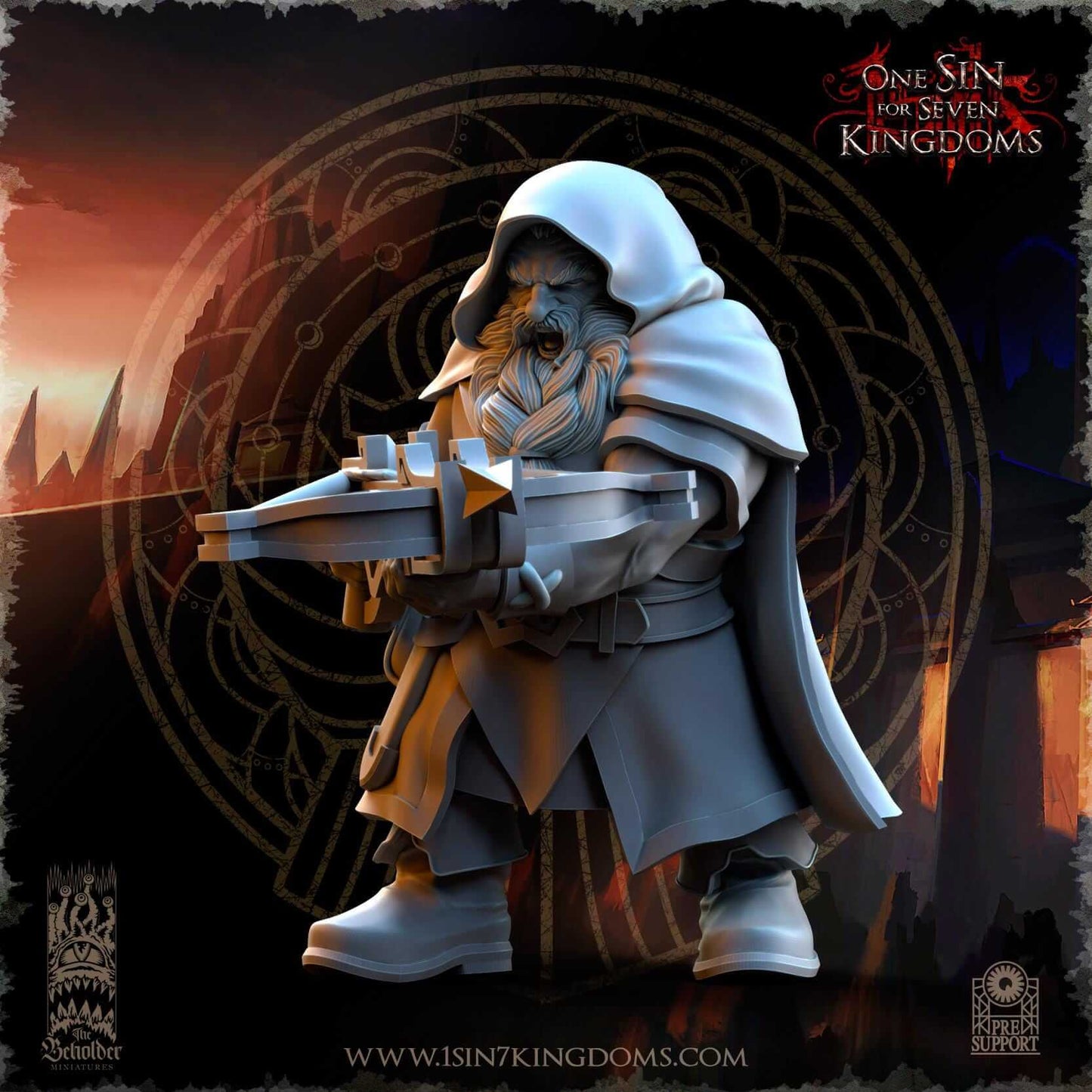 Dwarf Crossbowman - Dwarf Kingdoms - One Sin for Seven Kingdoms - Beholder Miniatures