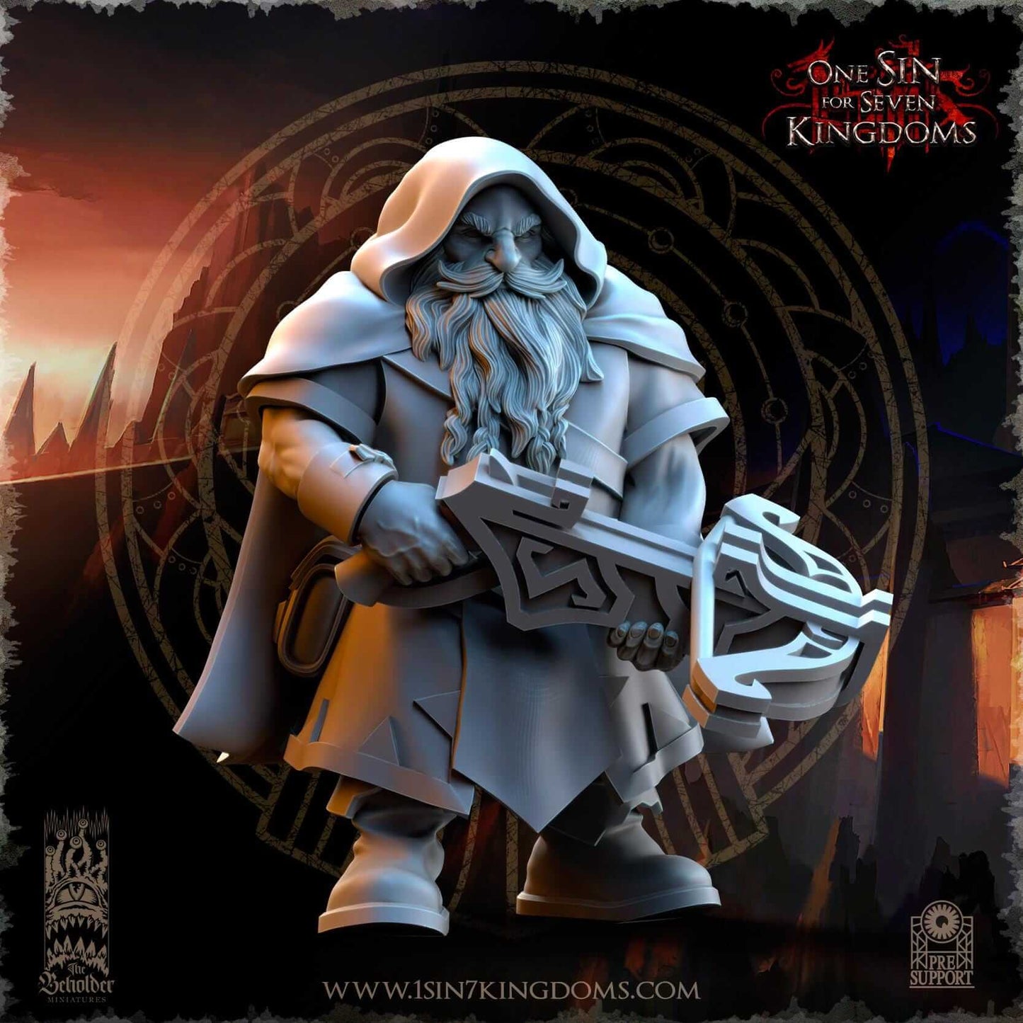 Dwarf Crossbowman - Dwarf Kingdoms - One Sin for Seven Kingdoms - Beholder Miniatures