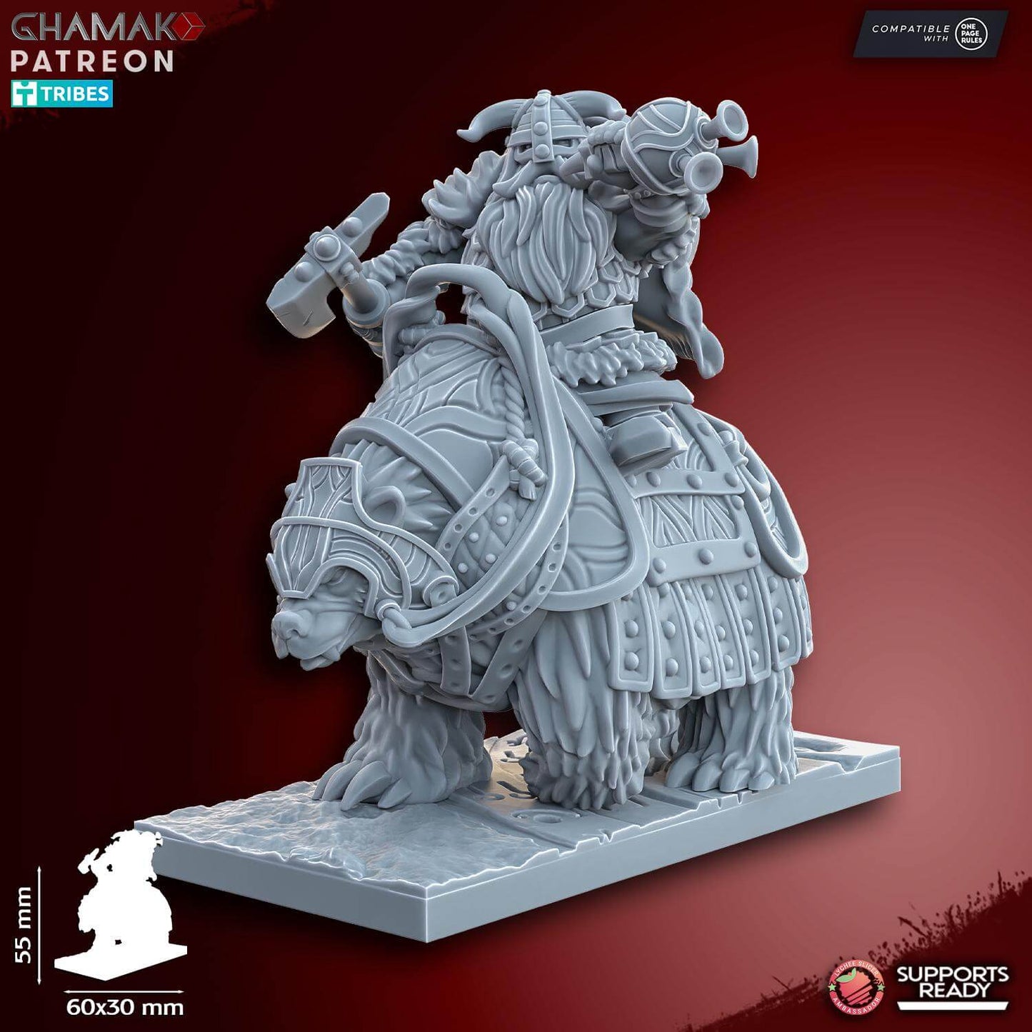 Dwarf Bear Riders - Miniatures by Ghamak
