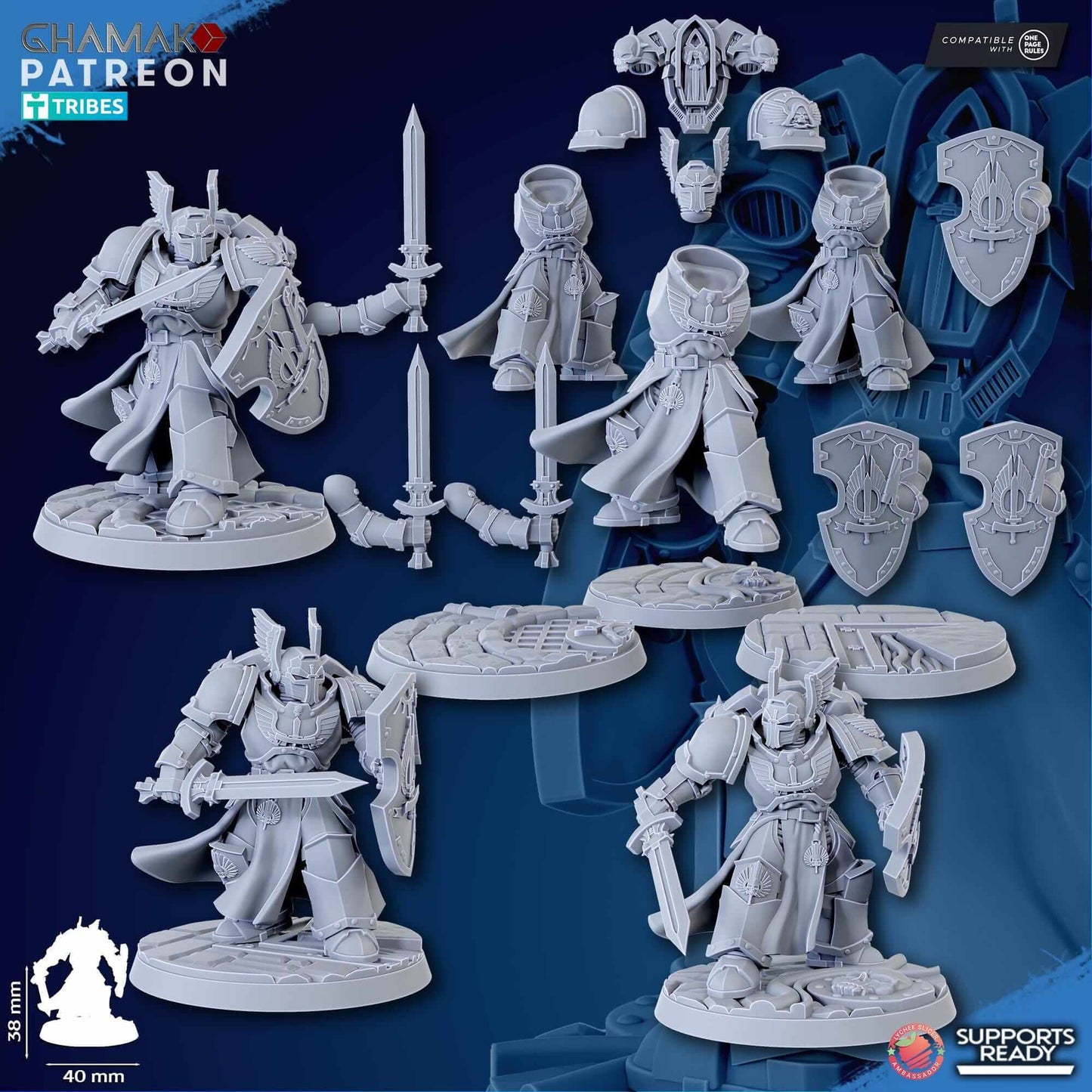 Vengeful Swords Sword Brothers - Ghamak Miniatures Grimdark Void Marines