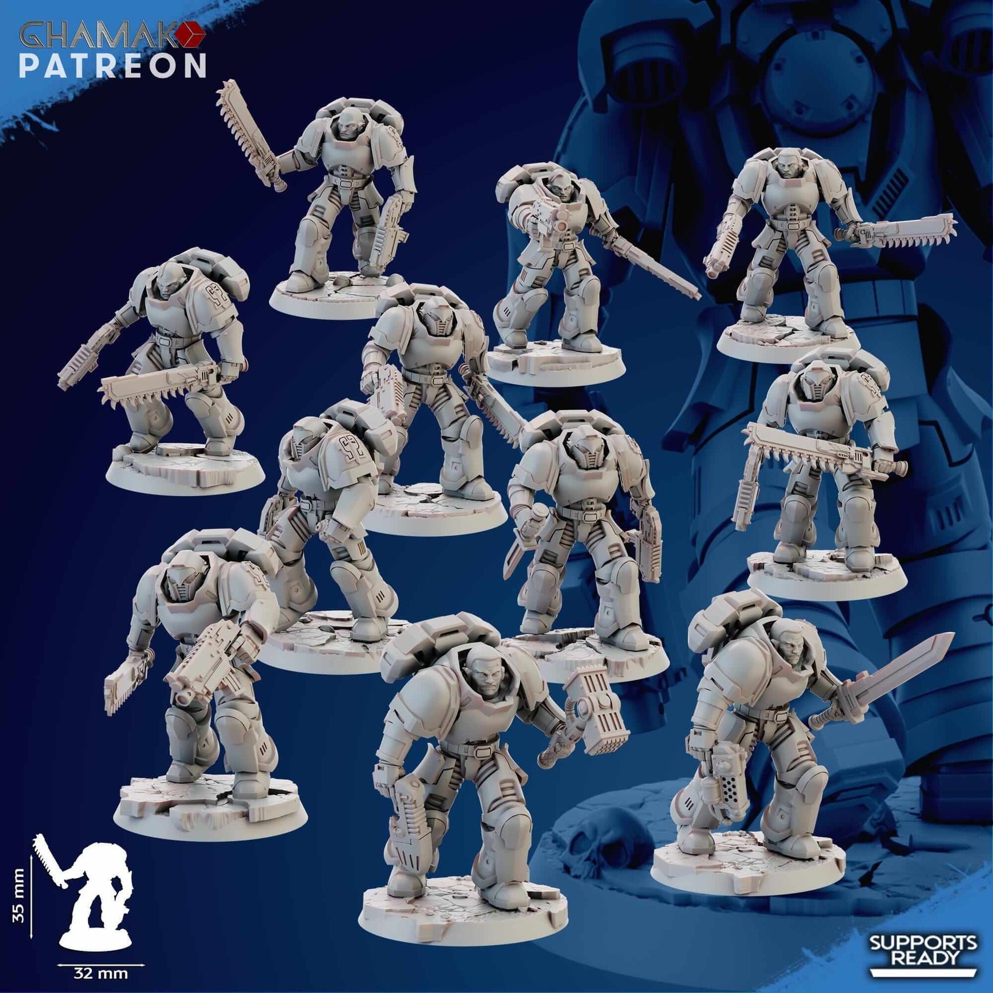 Imperator's Assault Militum - Ghamak Miniatures Grimdark Void Marines