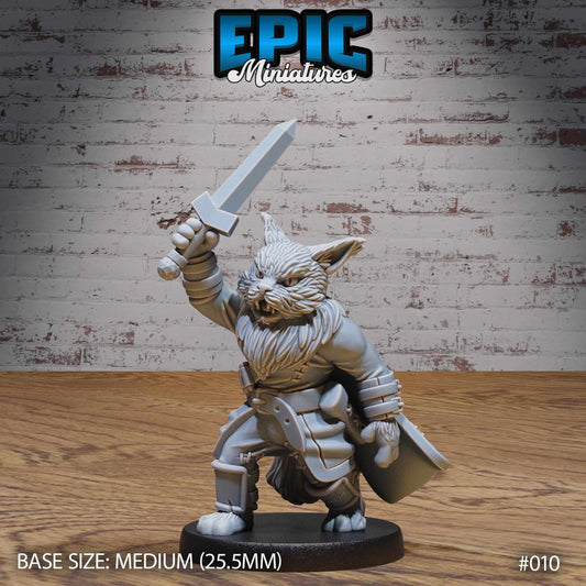 Cat Folk Tribe Tabaxi 2 - D&D Epic Miniatures   and Dragons