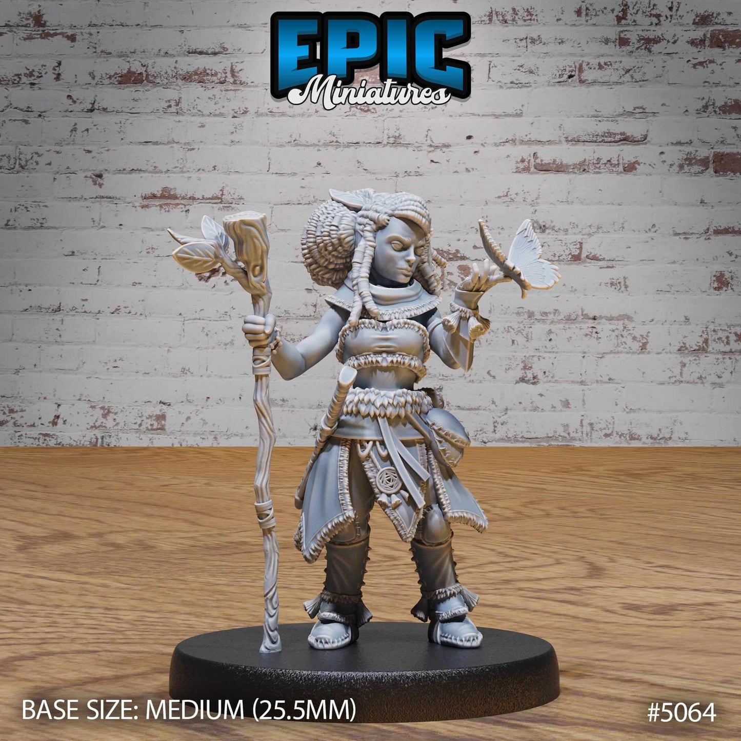 Halfling Female Druid - Epic Miniatures - Dungeons and Dragons