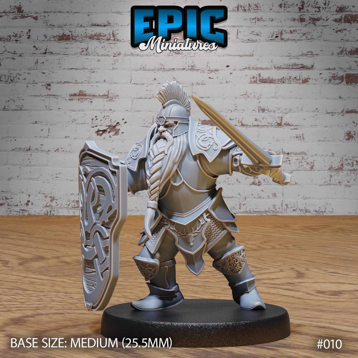 Dwarf Warrior Sword & Shield - D&D Epic Miniatures   and Dragons