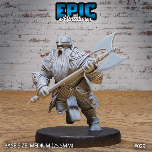 Dwarf Warrior with Battle Axe - D&D Epic Miniatures   and Dragons