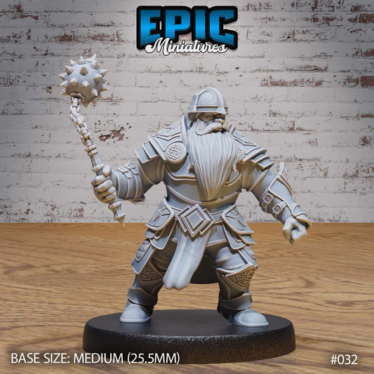Dwarf with Morningstar - Epic Miniatures - Dungeons and Dragons