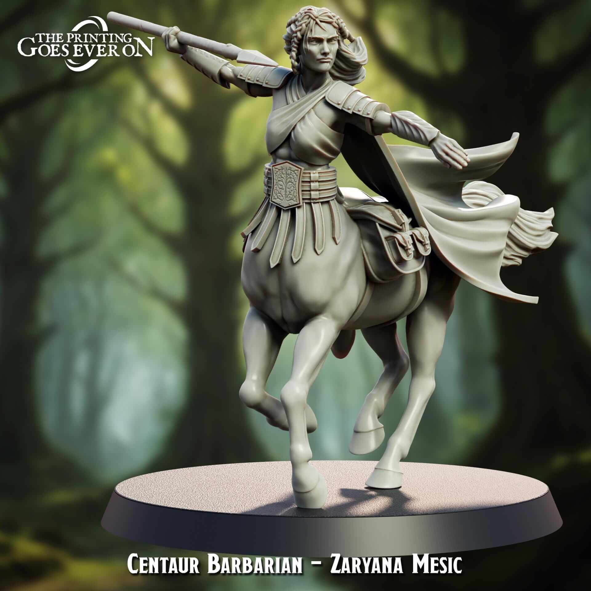 Zaryana Mesic Centaur Barbarian - Heart of the Forest - The Printing Goes Ever On